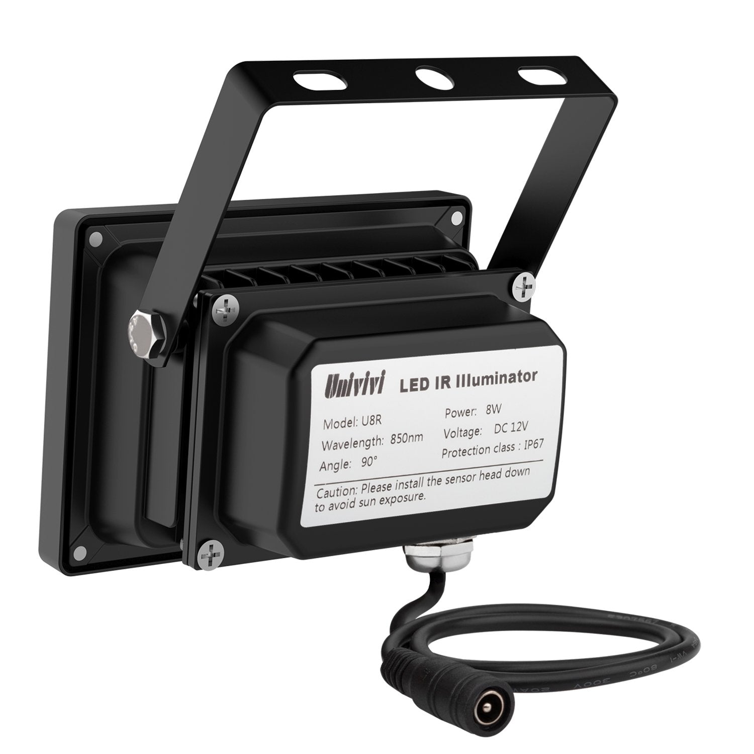 Buy now Univivi IR Illuminator 90 Degree Wide Angle 8-LEDs IR Infrared Light 850nm Infrared Illuminator for Night Vision IP67 Waterproof Outdoor for Security Cameras at indiglob india