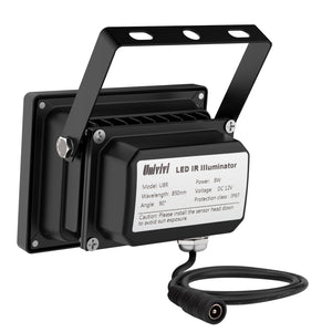 Buy now Univivi IR Illuminator 90 Degree Wide Angle 8-LEDs IR Infrared Light 850nm Infrared Illuminator for Night Vision IP67 Waterproof Outdoor for Security Cameras at indiglob india
