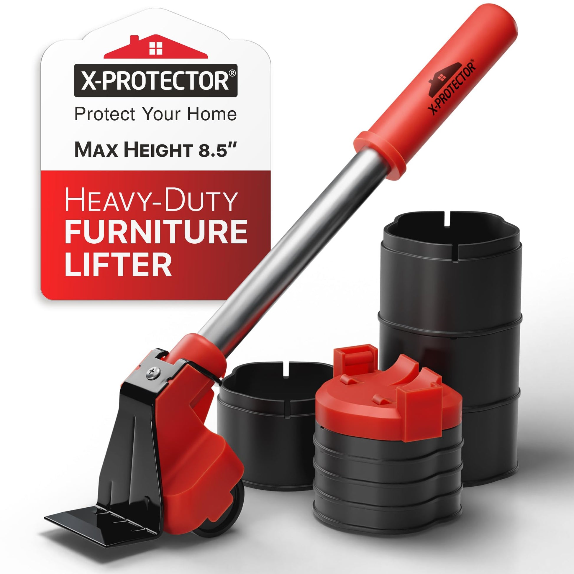 Buy now Felt Furniture Sliders Hardwood Floors X-PROTECTOR – 16 PCS 3 1/2" Furniture Sliders – Heavy Duty Felt Sliders Hard Surfaces – Move Your Furniture Easily & Safely! Furniture Lifting Tool (Red) at indiglob india