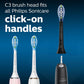 Philips Sonicare Genuine C3 Premium Plaque Control Replacement Toothbrush Heads, 2 Brush Heads, Black, HX9042/95
