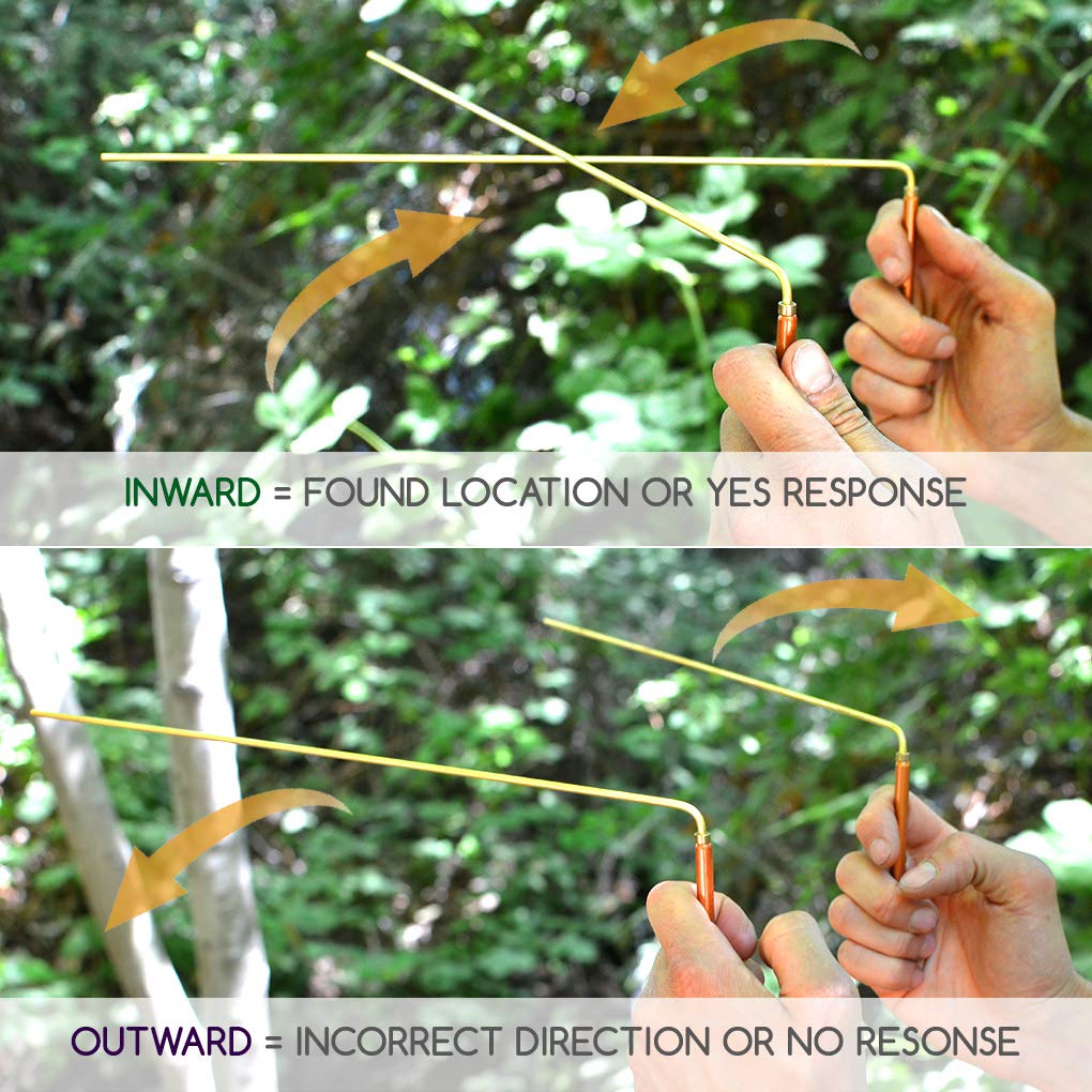 Buy now Solid Copper and Brass Dowsing Rods with Smooth Movement for Tracing Spiritual Energy Chi, Ghost Hunting, Water Divining, Finding Gold, Locating Lost Items or Answering Questions! at indiglob india