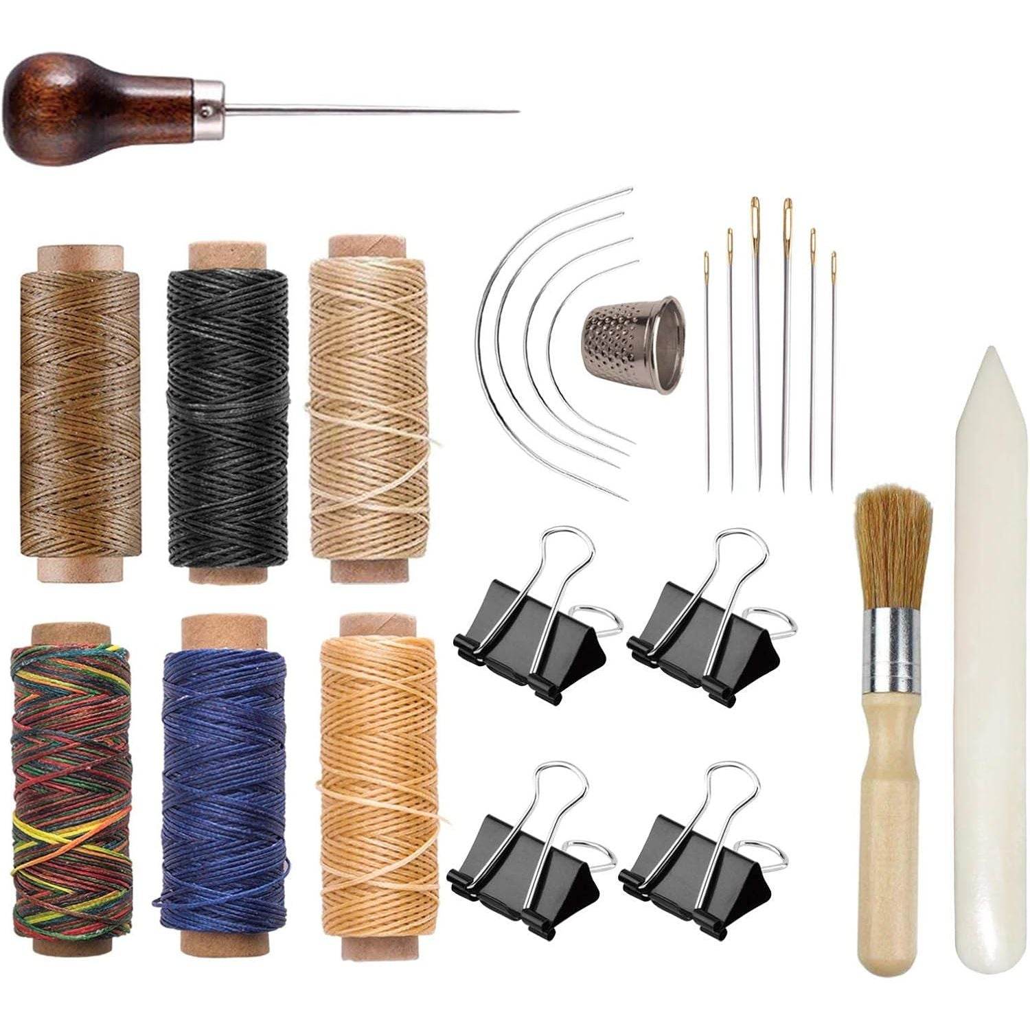 Bookbinding Kit - KOOTIKO Bookbinding Supplies, Hand Book Binding Starter Tools Set with Real Bone Folder,Paper Awl, Large-Eye Needles, Glue Brush, Wax Thread for Handmade DIY Books - My Store