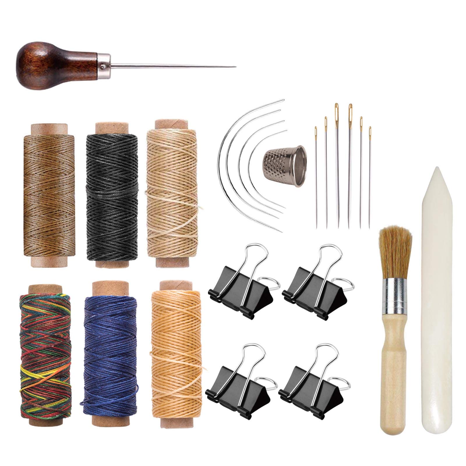 Buy now Bookbinding Kit - KOOTIKO Bookbinding Supplies, Hand Book Binding Starter Tools Set with Real Bone Folder,Paper Awl, Large-Eye Needles, Glue Brush, Wax Thread for Handmade DIY Books at indiglob india