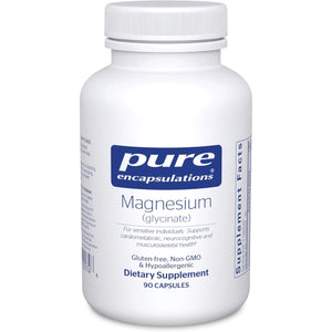 Pure Encapsulations Magnesium (Glycinate) - Supplement to Support Stress Relief, Sleep, Heart Health, Nerves, Muscles, and Metabolism* - with Magnesium Glycinate - 90 Capsules