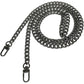 Model Worker DIY Iron Flat Chain Strap Handbag Chains Purse Chain Straps Shoulder Cross Body Replacement Straps with Metal Buckles (55", Gold)