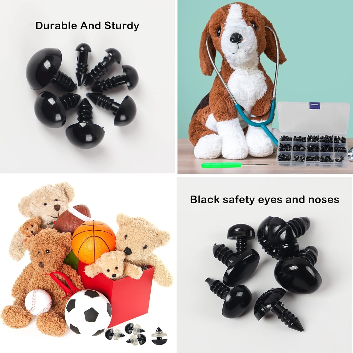 Buy now Yexixsr 566PCS Safety Eyes and Noses for Amigurumi, Stuffed Crochet Eyes with Washers, Craft Doll Eyes and Nose for Teddy Bear, Crochet Toy, Stuffed Doll and Plush Animal (Various Sizes) at indiglob india