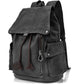 Canvas Backpack Vintage Backpack Black Daypack for Men Women Laptop Travel Rucksack
