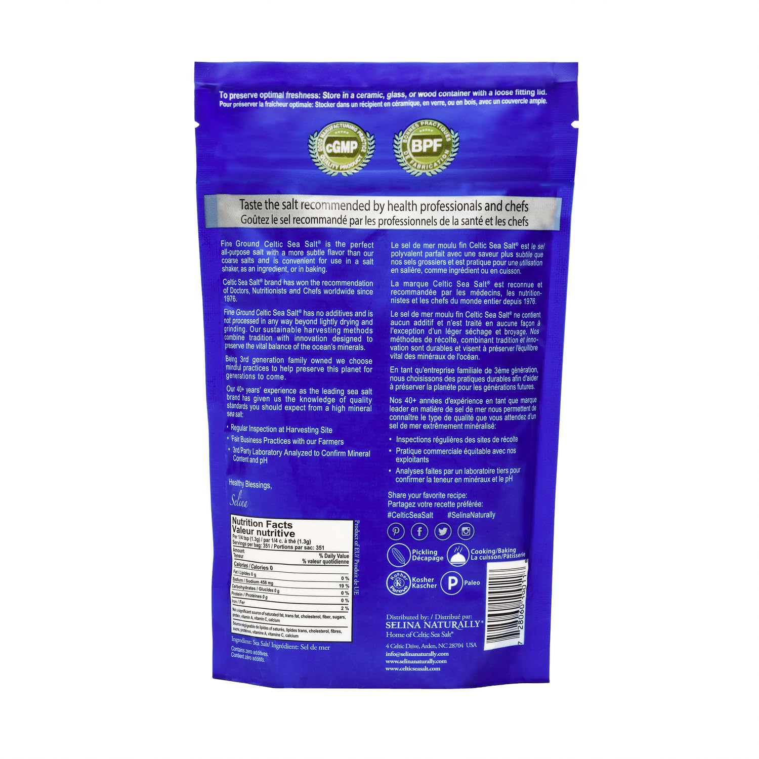 Buy now Celtic Sea Salt, Fine Ground Mineral Sea Salt, 1 lb Resealable Bag, Unrefined Hydration, Vital Minerals, Family Founded Since 1976 at indiglob india