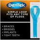 DenTek Floss Threaders for Braces, Bridges & Dental Implants, 50 Count