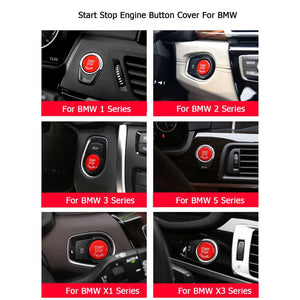Jaronx Sports Red Start Stop Engine Switch Button Compatible with BMW,Power Ignition Start Stop Button Replacement(Compatible with BMW 1 2 3 4 5 6 7 X1 X3 X4 X5 X6/F30 F10 F01 F15 G01 G30 G31 G11 G12)