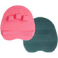 2 Pack Soft Silicone Shower Brush, Body & Face & Short Hair Wash, Bath Exfoliating Skin Massage Scrubber, Dry Skin Brushing Glove Loofah, Fit for Sensitive and All Kinds of Skin (PeonyPink+Green)