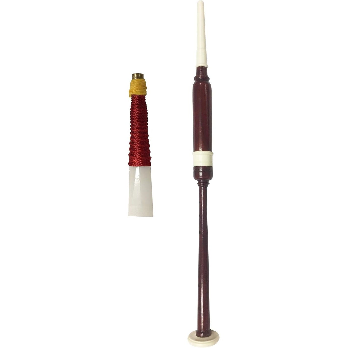 Standard Rosewood Highland Bagpipe Practice Chanter IMM Wooden Ivory Fitting with Famous Brown Scottish color comes with Reed