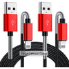 2Pack 10ft iPhone Charger Cable, [ Apple MFi Certified ] Long Lightning Cable 10 Foot, High Fast 10 Feet Apple Charging Cable Cord for Apple iPhone14 Pro Max/13 Mini/12/11/XS/XR/8 - Red