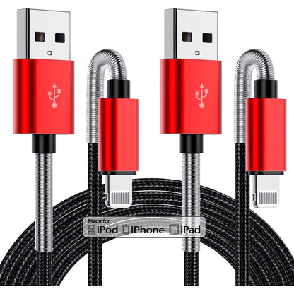 2Pack 10ft iPhone Charger Cable, [ Apple MFi Certified ] Long Lightning Cable 10 Foot, High Fast 10 Feet Apple Charging Cable Cord for Apple iPhone14 Pro Max/13 Mini/12/11/XS/XR/8