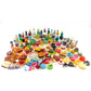 Miniature Food Drink Bottles Pretend Play Kitchen Game Party Toys (10 Bottles + 10 Foods（Random）)