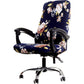 Deisy Dee Computer Office Chair Covers for Stretch Universal Rotating Chair Desk Chairs ONLY Chair Covers (Blue Flower 1, Medium)
