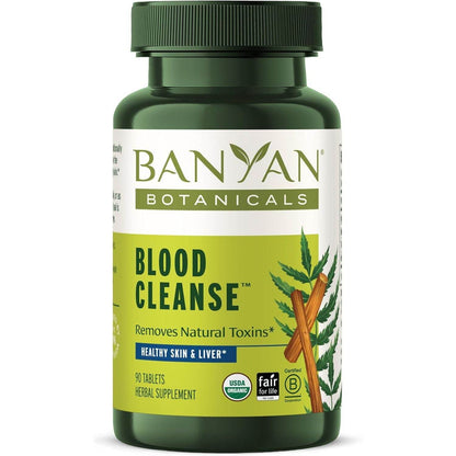 Banyan Botanicals Blood Cleanse Tablets – Organic Clear Skin Supplement with Manjistha & Neem – Blood Cleanser Herbs for Natural Detox & Healthy Skin* – 90 Tablets – Non GMO Sustainably Sourced Vegan - My Store
