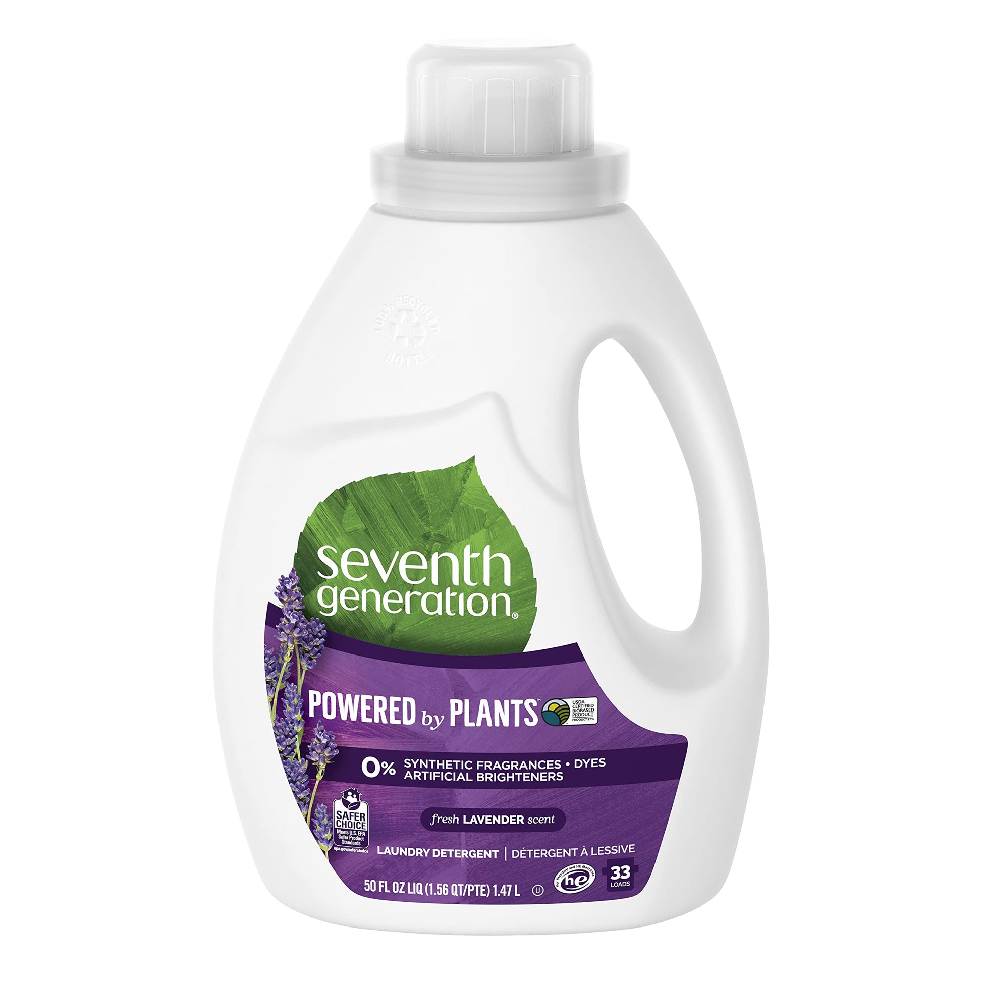 Buy now Seventh Generation Liquid Laundry Detergent, Fresh Lavender scent, 50 oz, 33 loads (Packaging May Vary) at indiglob india