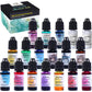 Alcohol Ink Set Epoxy Resin Dye- LET'S RESIN Vibrant Colors Alcohol Ink for Epoxy Resin, Concentrated Alcohol Based Resin Ink for Tumblers,Epoxy Resin Molds,Alcohol Inks Art (Each 0.35oz x 18 Bottle)