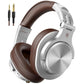 Buy now OneOdio A70 Bluetooth Over Ear Headphones, Wireless Headphones with 72H Playtime, Hi-Res, Built-in Mic, 3.5mm/6.35mm Wired Audio Jack for Studio Monitor & Mixing DJ Guitar AMP, Computer PC Gaming Silver at indiglob india