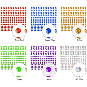 Rhinestone Stickers 4125 PCS, Nicpro Self Adhesive Gems Stick on Face Body Hair Makeup Festival, Bling Jewels in 3 Size 25 Colors,25 Embellishments Sheet for Decorations Crafts Nail Card