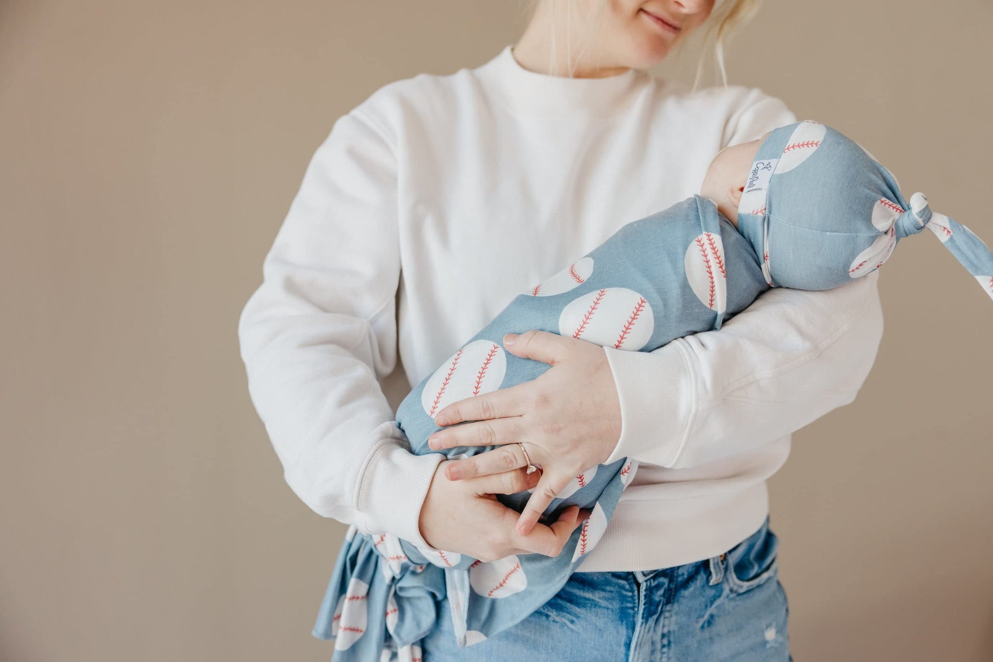Buy now Copper Pearl Large Premium Knit Baby Swaddle Receiving Blanket Slugger at indiglob india
