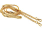 Model Worker DIY Iron Flat Chain Strap Handbag Chains Purse Chain Straps Shoulder Cross Body Replacement Straps with Metal Buckles (55", Gold)