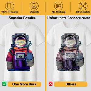 OneMoreBuck DTF Transfer A4 30 Sheets, Matte Clear PreTreat Sheets PET Heat Transfer Paper for DIY, Direct to Film Print on Any Textile