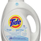 Buy now Tide Free & Gentle Liquid Laundry Detergent, Unscented, 1.47 L (32 Loads) at indiglob india