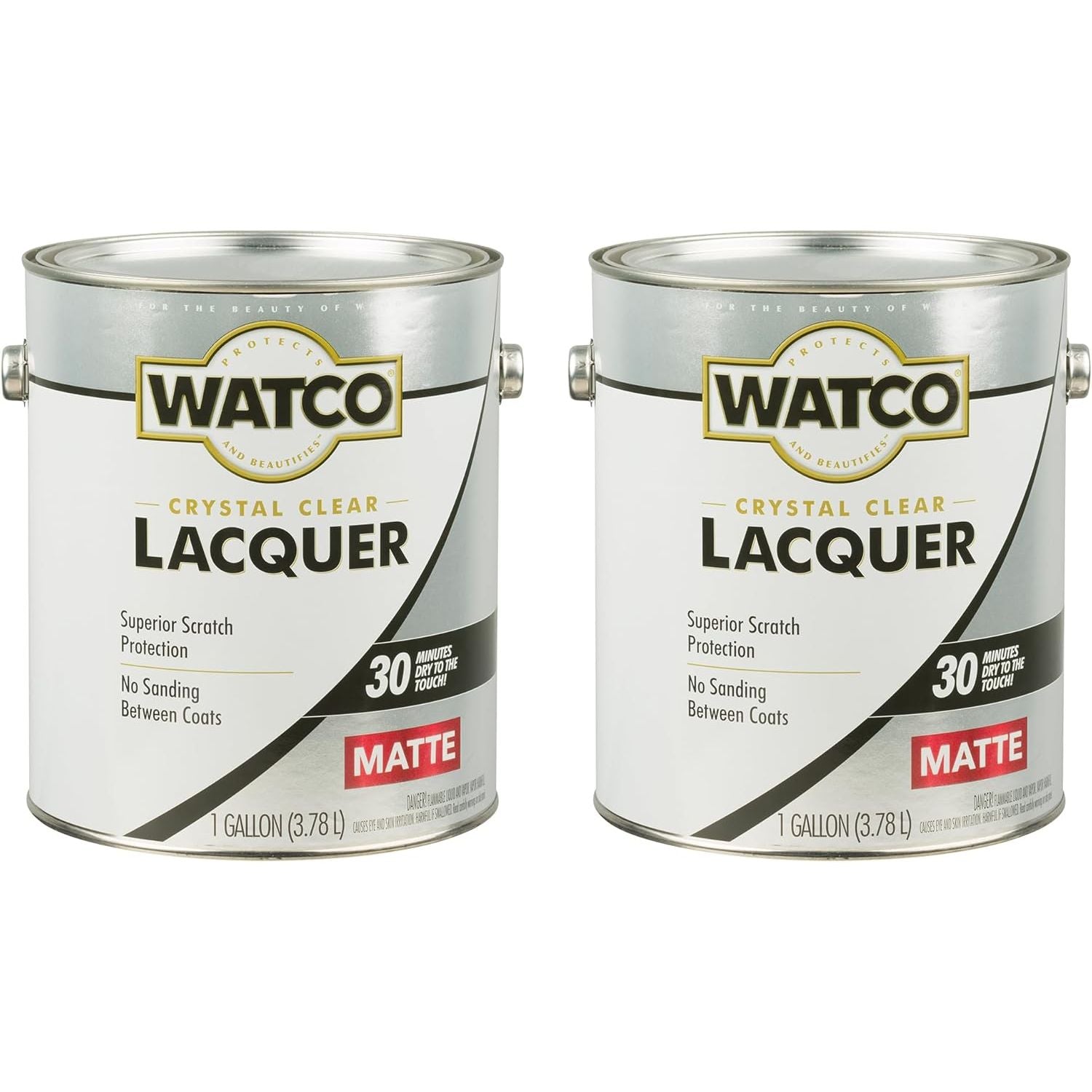 Buy now Watco 63141 Lacquer Clear Wood Finish, Quart, Semi-Gloss Clear Gallon (Pack of 2) Matte Clear Brush at indiglob india
