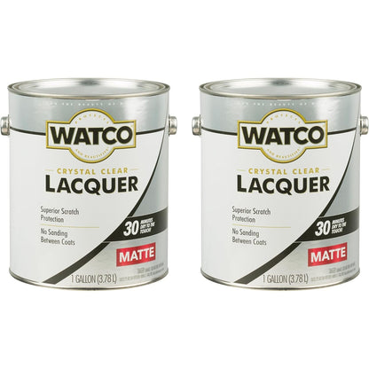 Buy now Watco 63141 Lacquer Clear Wood Finish, Quart, Semi-Gloss Clear Gallon (Pack of 2) Matte Clear Brush at indiglob india