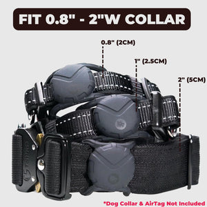 Ultra Thick Dog Collar Holder for | Military-Grade Air Tag Case Fits Collar from 0.8" to 2" | Apple Air Tag Holders for Large Dogs and Cats