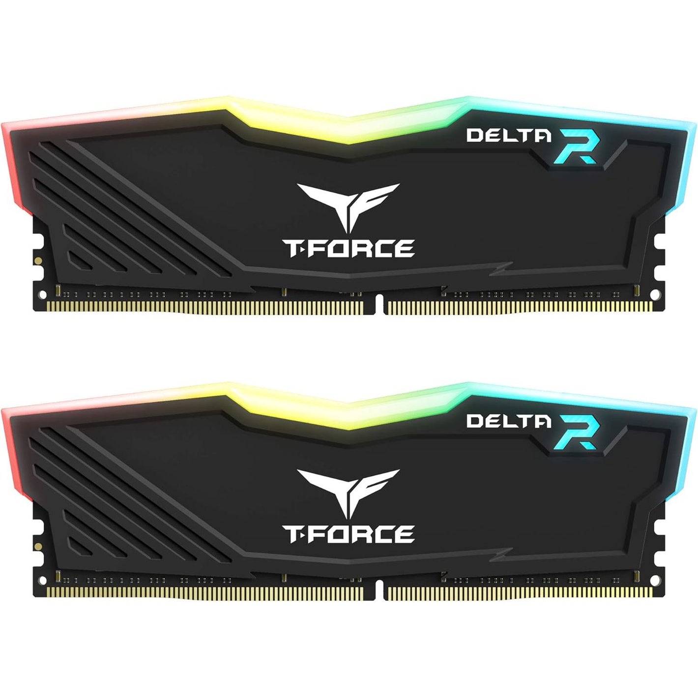 TEAMGROUP T-Force Delta RGB DDR4 32GB (2x16GB) 3600MHz (PC4-28800) CL18 Desktop Gaming Memory Module Ram TF3D432G3600HC18JDC01 - Black