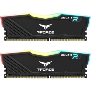 TEAMGROUP T-Force Delta RGB DDR4 32GB (2x16GB) 3600MHz (PC4-28800) CL18 Desktop Gaming Memory Module Ram TF3D432G3600HC18JDC01 - Black