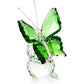 H&D Crystal Flying Butterfly with Crystal Ball Base Figurine Collection Cut Glass Ornament Statue Animal Collectible (Clear)