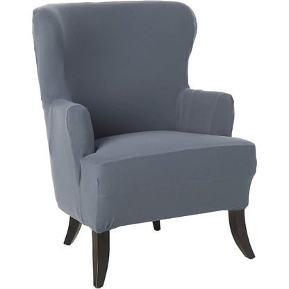 SureFit Stretch Morgan - Wing Chair Slipcover - Gray (SF45358)