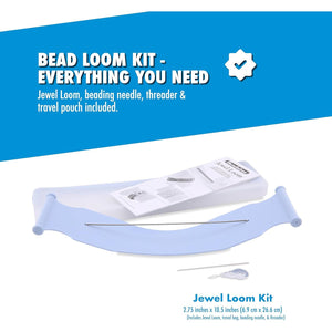 Beadalon Jewel Loom Kit with Bag, Needle & Threader – Complete Starter Set for Bracelets & Woven Designs