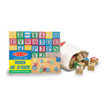 Buy now Melissa & Doug Deluxe Wooden ABC/123 1-Inch Blocks Set with Storage Pouch (50 pcs) at indiglob india
