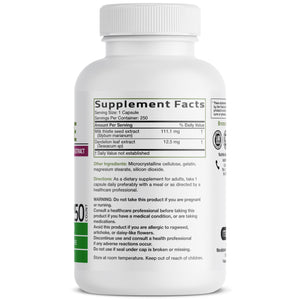Buy now Bronson Milk Thistle Silymarin Marianum & Dandelion Extract Liver Health Support, Antioxidant Support, Detox, 250 Capsules at indiglob india