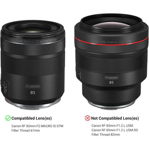 Lens Hood for Canon RF 85mm F2 Macro is STM Lens on EOS R6 R6 Mark II R5 RP R Camera, RF 85mm Lens Hood Reversible Lens Hood Replace Canon ET-77 Hood, Compatible with 67mm Filters and 67mm Lens Cap