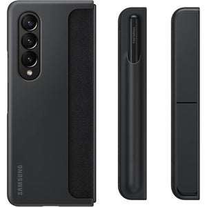 SAMSUNG Galaxy Z Fold4 Standing Cover with S Pen and S Pen Holder, Protective Phone Case with Kickstand for Hands Free Viewing, US Version, Black