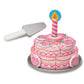 Buy now Melissa & Doug Triple-Layer Party Cake Wooden Play Food Set - Birthday Cake Pretend Food Play Set for Toddlers, Kids Ages 3+ at indiglob india