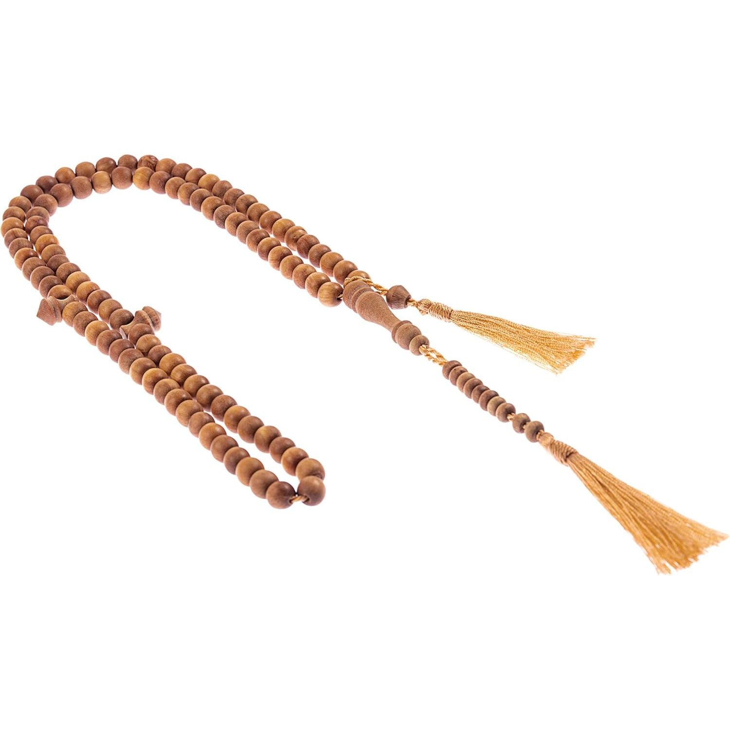 Buy now Sandalwood Tasbih 99 8mm - Islamic Prayer Beads, Tasbeeh, Muslim Rosary, Masbaha, Misbaha, Tesbih, Tespih, Dhikr, Zikr, Sibha, Muslim Mala, Worry Beads, Prayer Counter at indiglob india