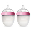Comotomo Baby Bottle Single Pack, Pink, 8oz - 5 Ounce (Pack of 2)