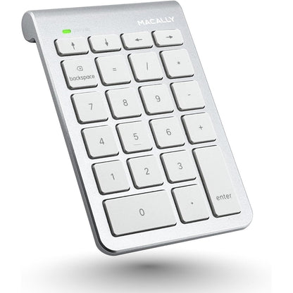 Macally Bluetooth Number Pad for Laptop - Wireless Numeric Keypad - 22 Key Numeric Keypad for Data Entry, Numpad Compatible with MacBook, iPad, iPhone, iOS, Laptop, PC, Android