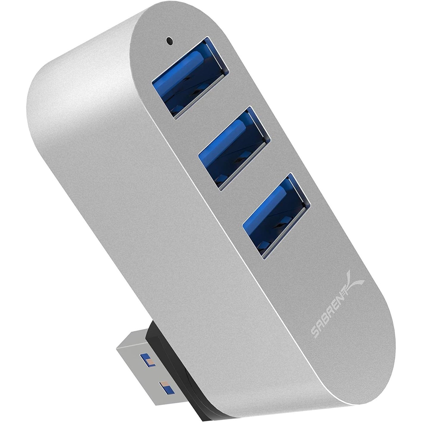 SABRENT Premium 3 Port Aluminum Mini USB 3.0 Hub [90°/180° Degree Rotatable] (HB-R3MC)