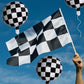 Checkerboard Balloon Aluminum Foil Black White Checkered Balloon for Racing Themed Party Decoration Supply, 18 Inches(12)