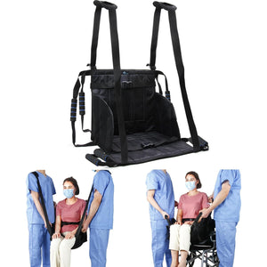 REAQER Transfer Belt Patient Lift Aid Slide Board for Lifting Seniors Wheelchair Seatbelt Stair Lifts Assist Transferring for Elderly Bariatric,Handicap Mobility Aids Equipment(8Handles +2 Straps)