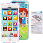 Cooplay Learning Smart Phone Toy Music Lullaby Song Touch Screen Type-C Recharable Cell Phone Mobile Yphone for Toddler Baby