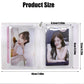 3 Inch Photocard Holder Book Mini Photo Album Mirror-like Photocard Binder Small Photo Card Book Love Heart Hollow Photocard ID Holder with Love Heart Pendant 32 Pockets,White